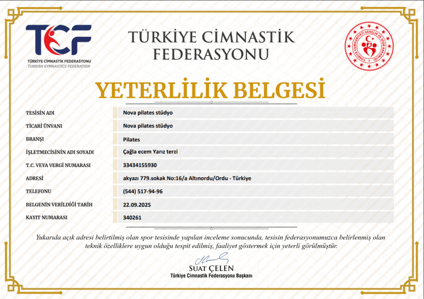 TCF Yeterlilik Belgesi